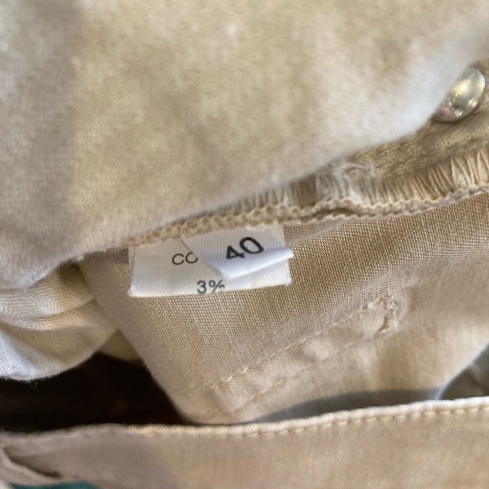 Pinko Love Birds Made in Italy Khaki Strait Leg Pants/jeans - Picture 5 of 6
